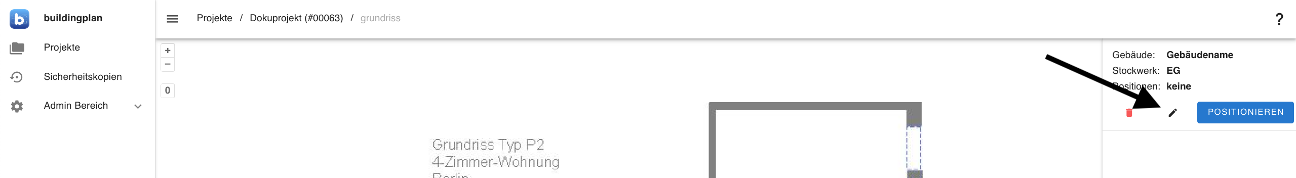 Abschnitt bearbeiten