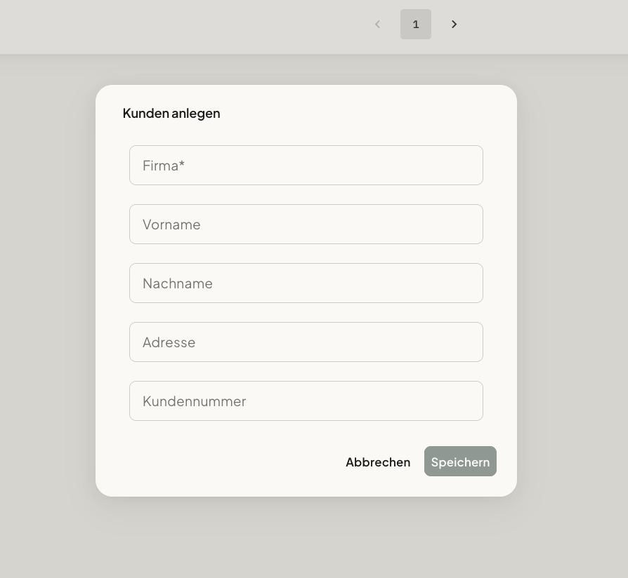 Kundeninformationen angeben
