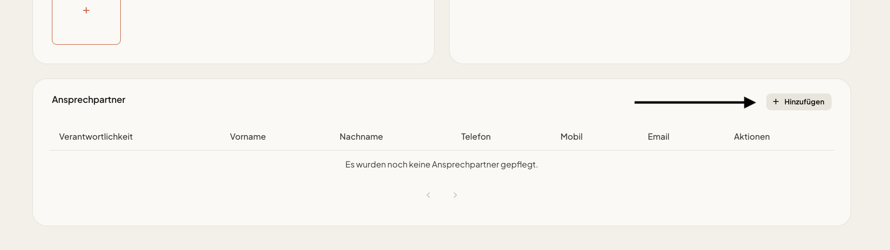 Ansprechpartner hinzufügen