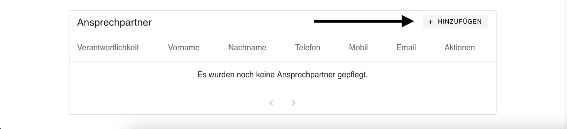 Ansprechpartner hinzufügen