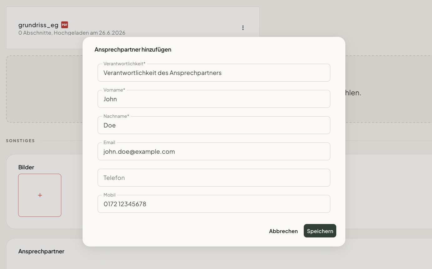 Informationen zum Ansprechpartner