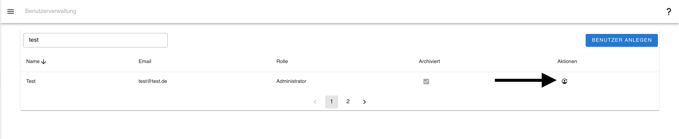 Benutzer Wiederherstellen