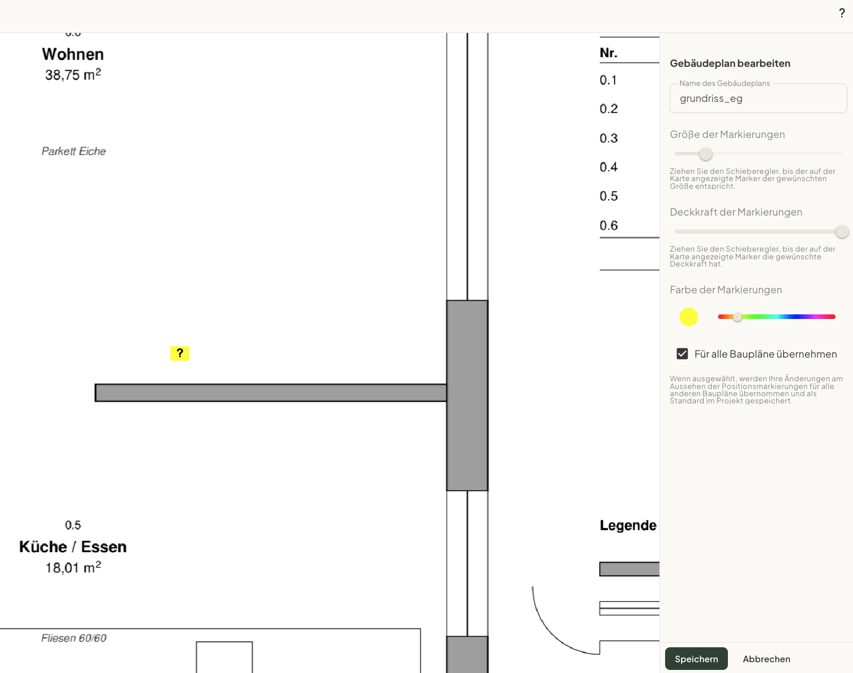 Konfigurieren des Bauplans