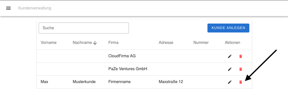 Auf Mülleimer-Symbol klicken