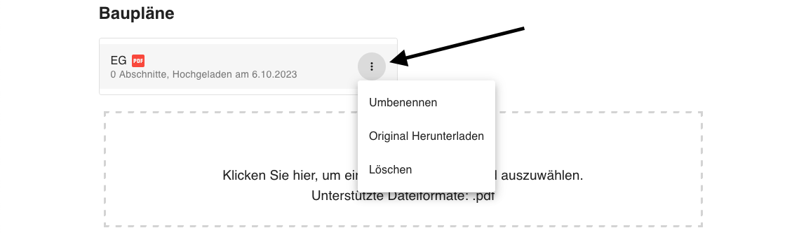 Gebäudeplan umbenennen