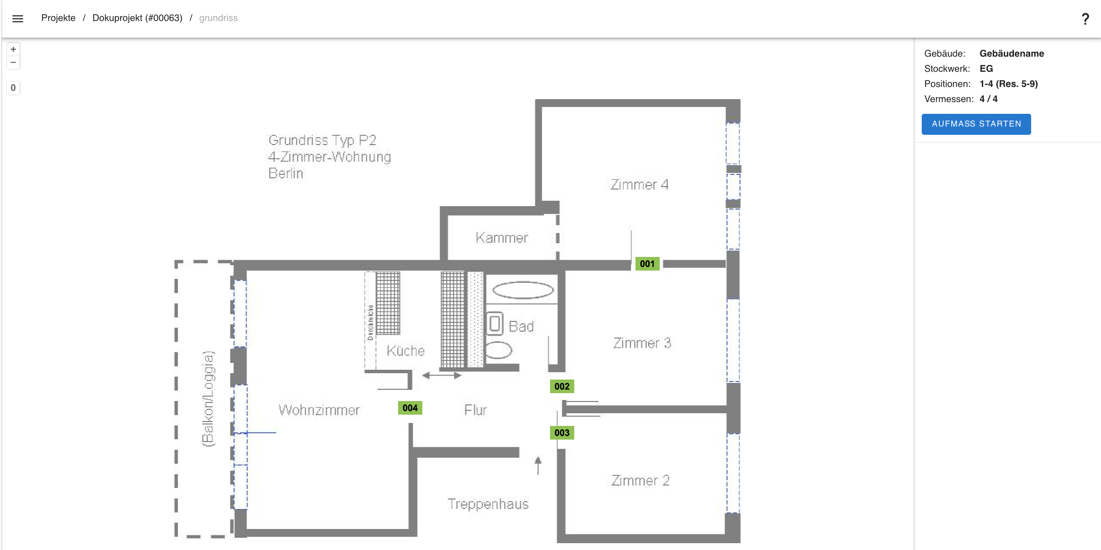 Abschnitte in der Projektstruktur als Vollansicht ansehen